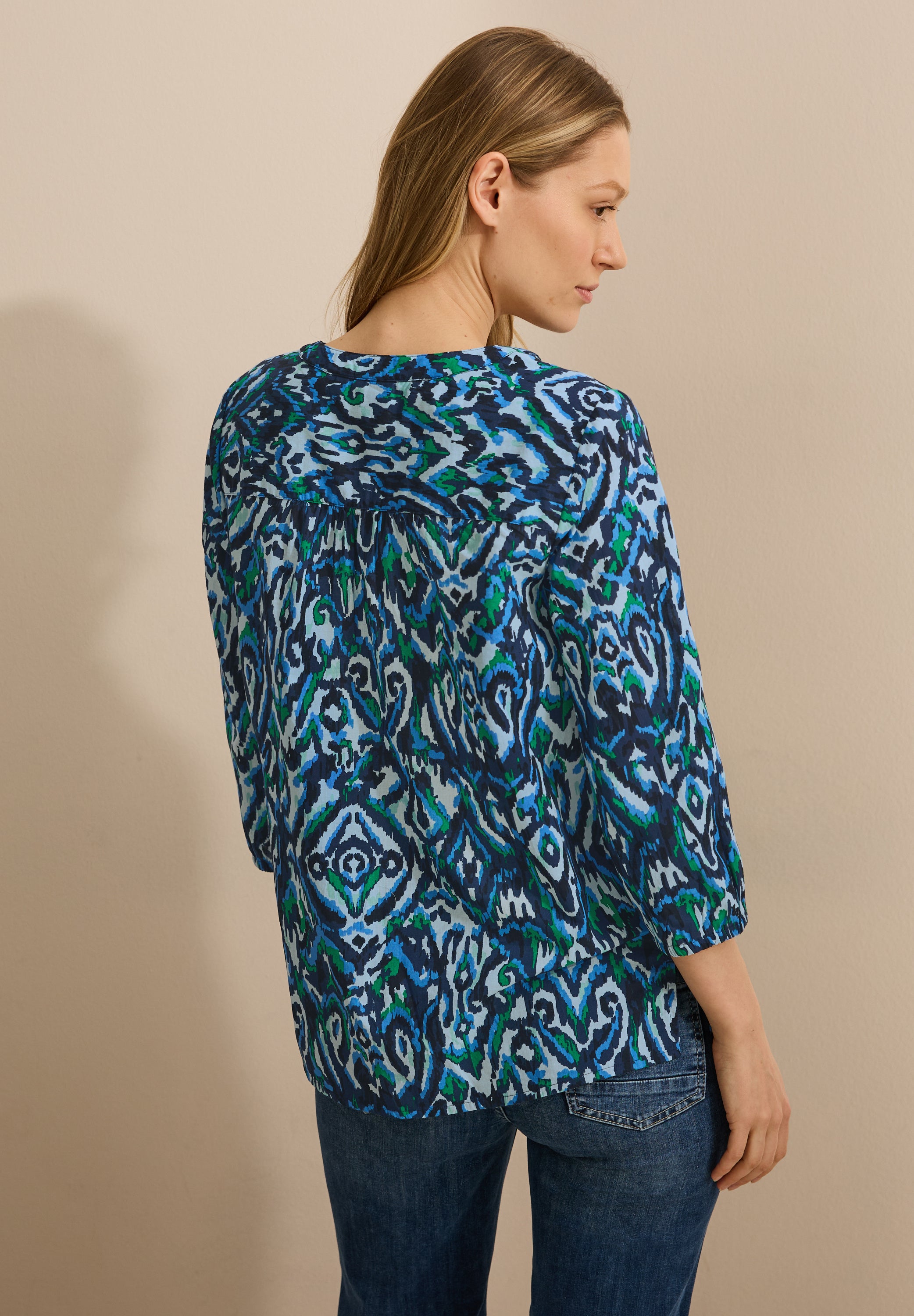 Bedruckte Baumwollbluse