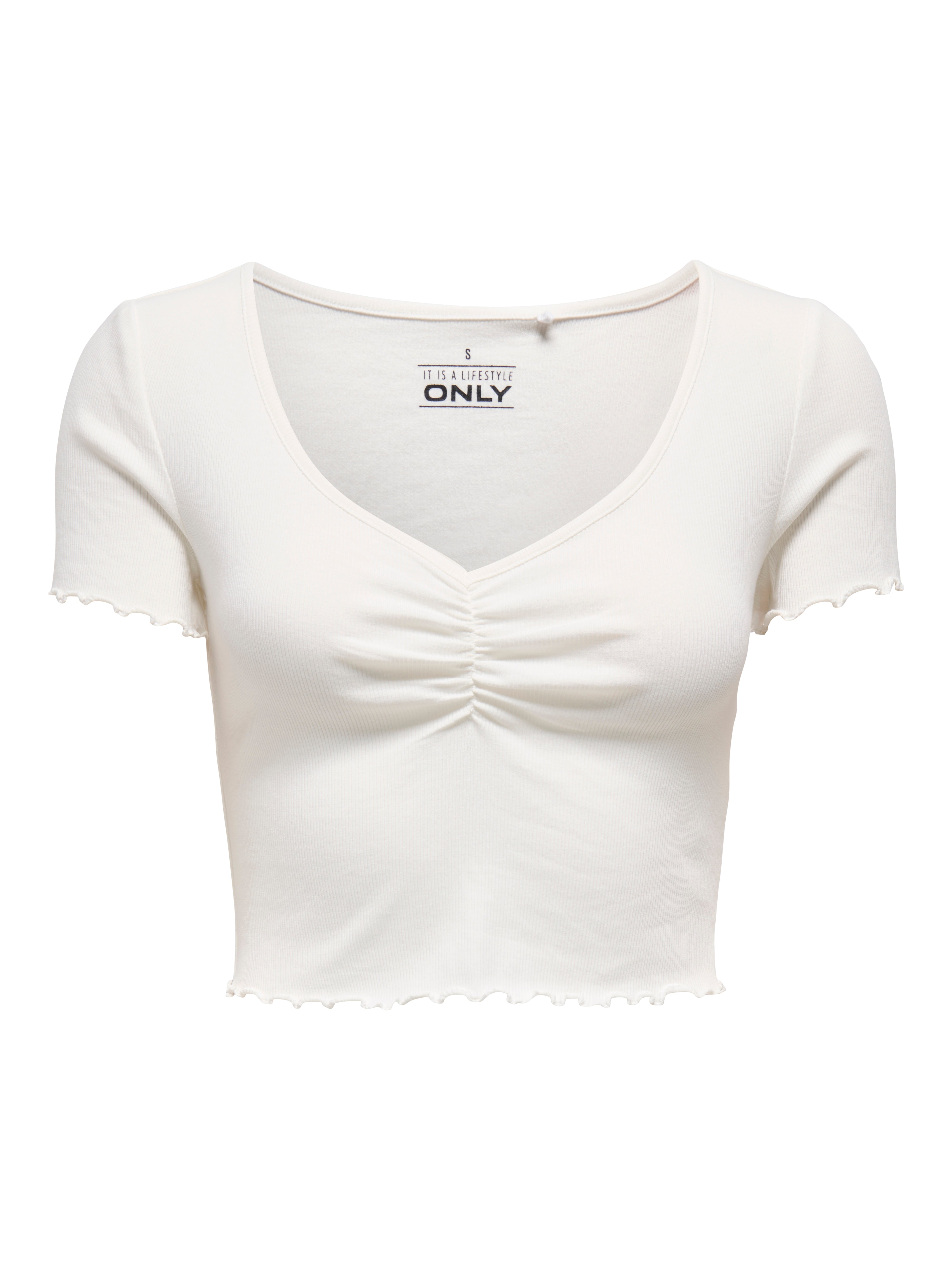 ONLBETTY LIFE S/S V-NECK TOP CC JRS