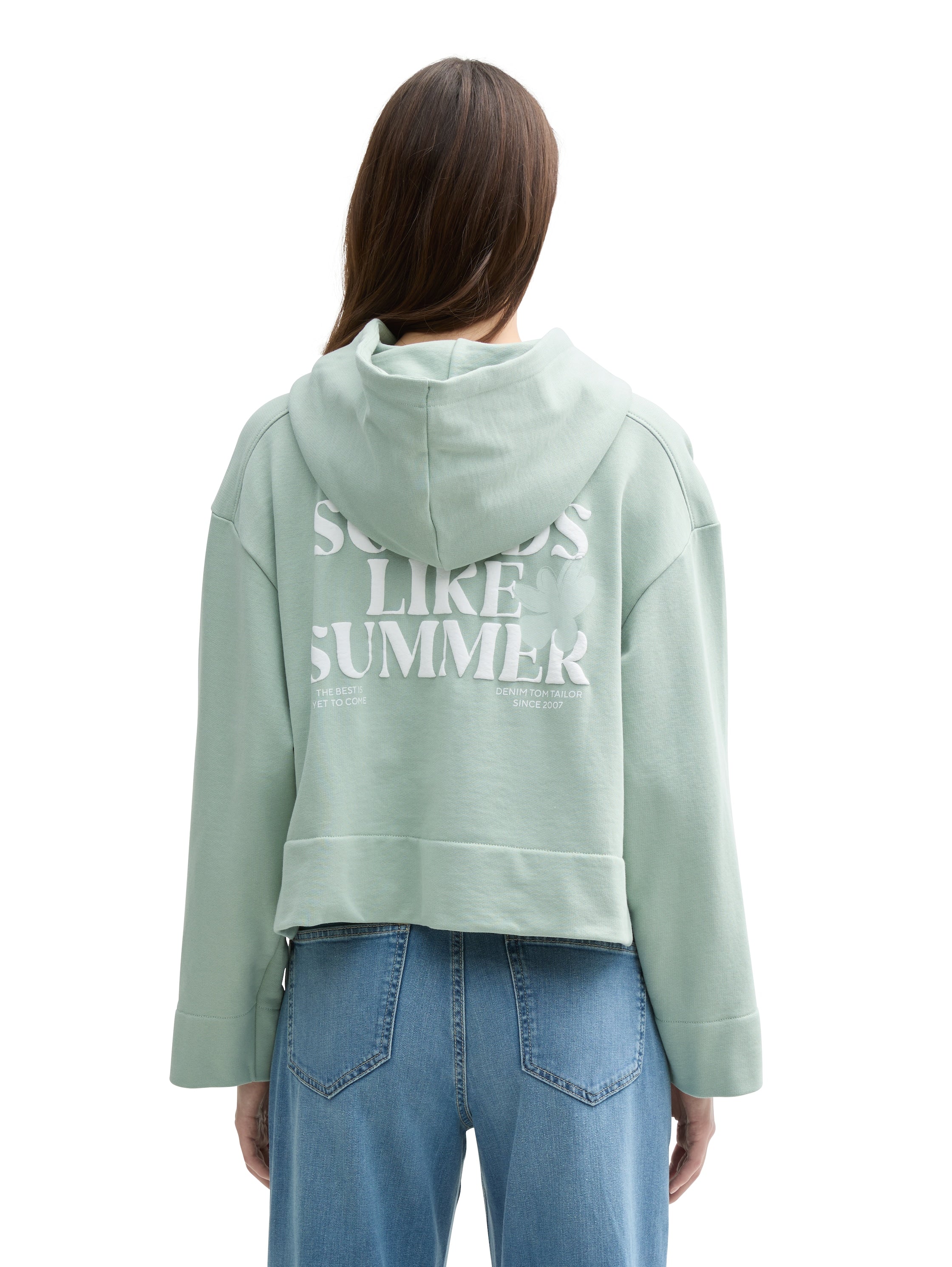 Oversize Hoodie Sweatjacke mit Print