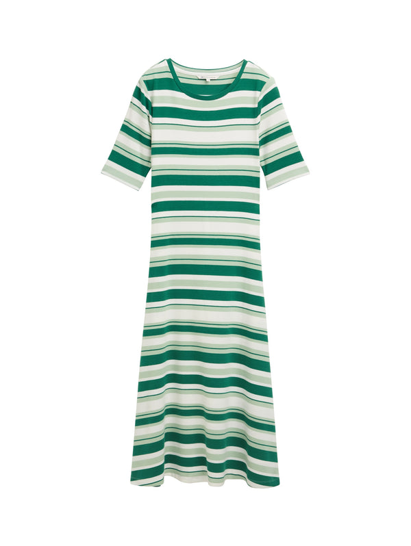 Midi-Kleid mit Streifenmuster
