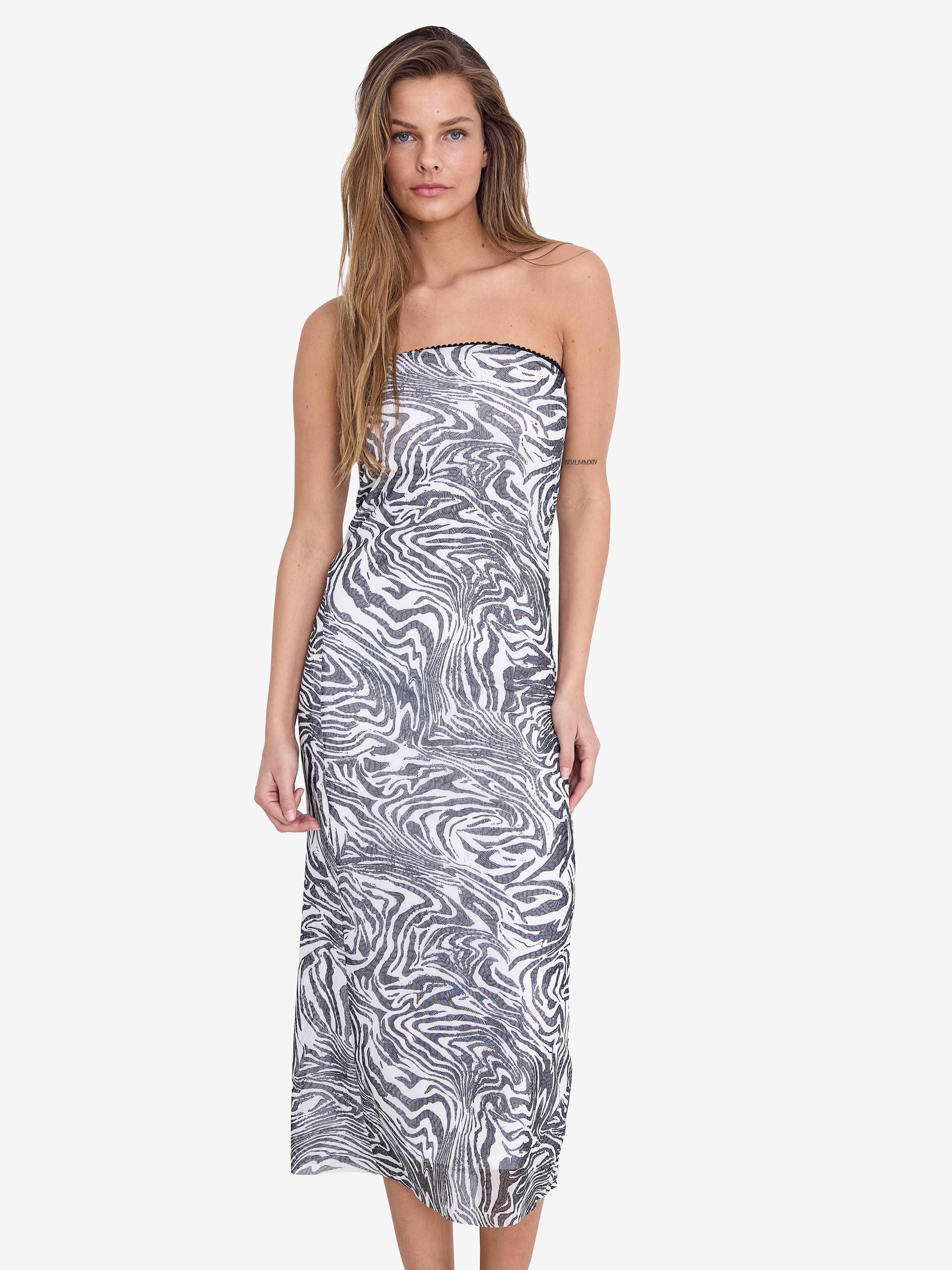 NMLESLEY S/L TUBE MAXI DRESS JRS FWD