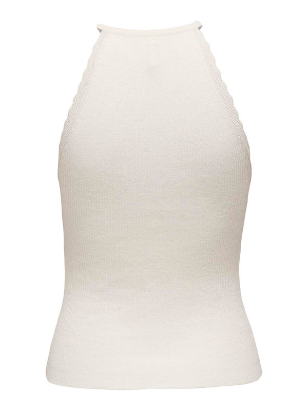 ONLGEMMA SL SCALLOP HLTNECK TOP KNT