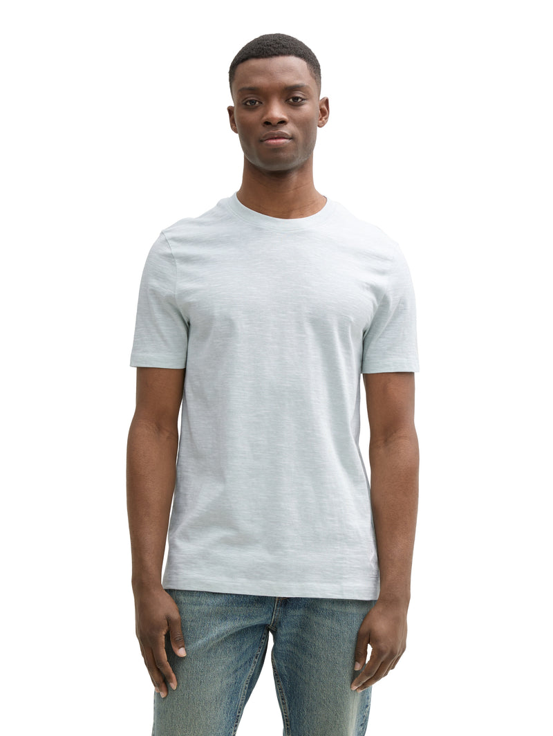 Basic T-Shirt in Melange-Optik