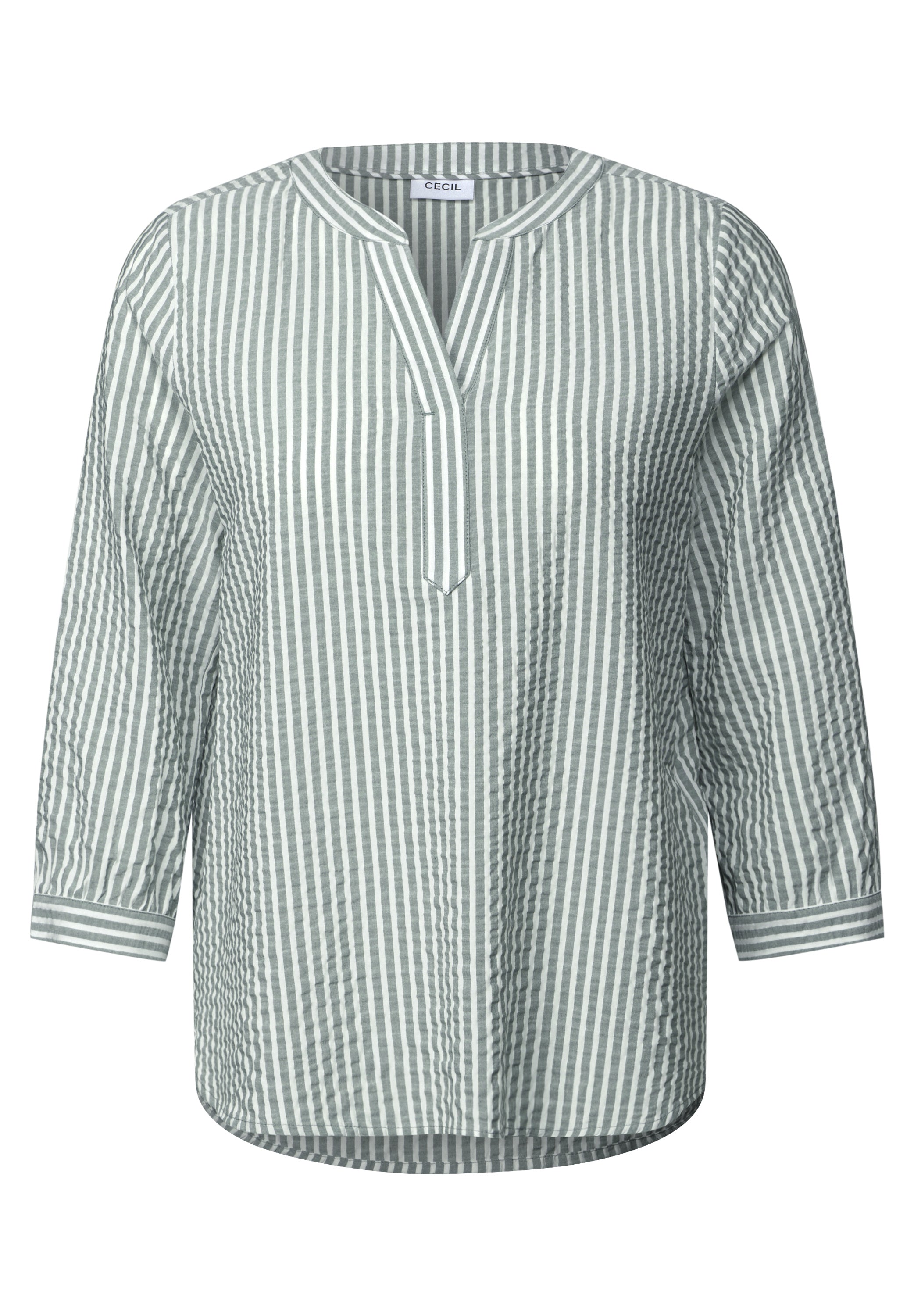 Gestreifte Seersucker Bluse