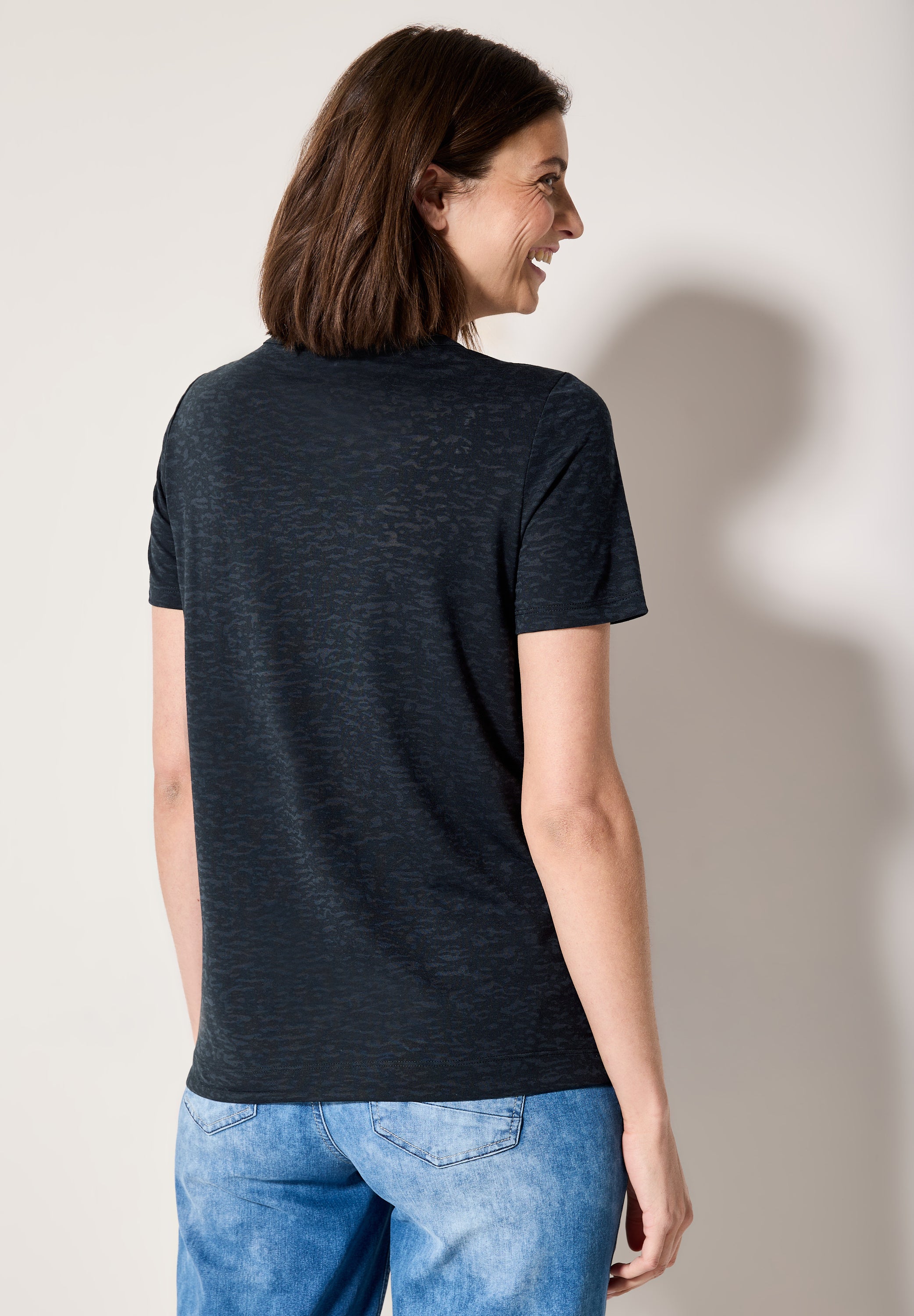 Ausbrenner-Shirt mit Wording