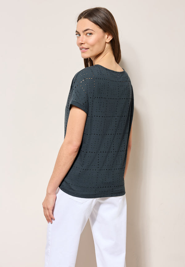 T-Shirt mit Lochmuster