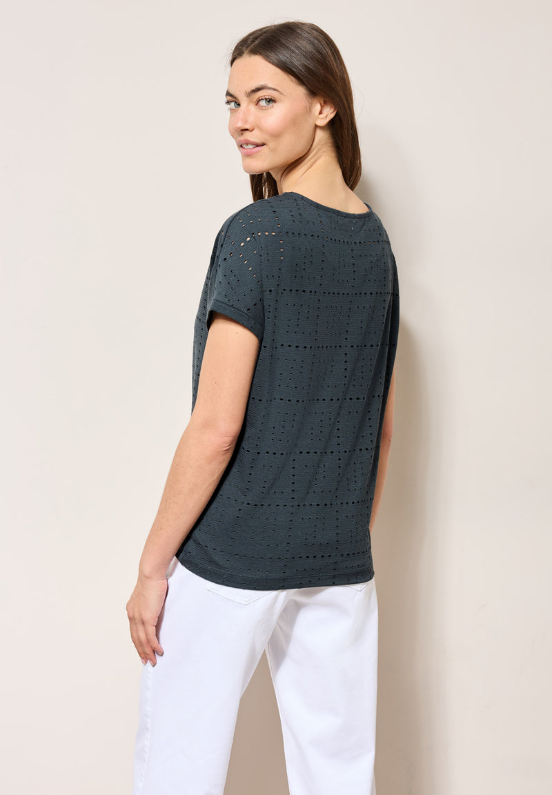 T-Shirt mit Lochmuster