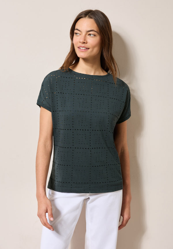 T-Shirt mit Lochmuster