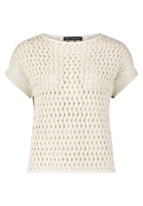 Lochstrick-Pullover