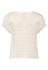 Lochstrick-Pullover