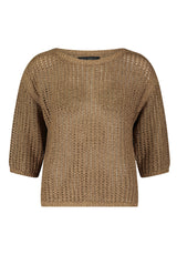 Lochstrick-Pullover