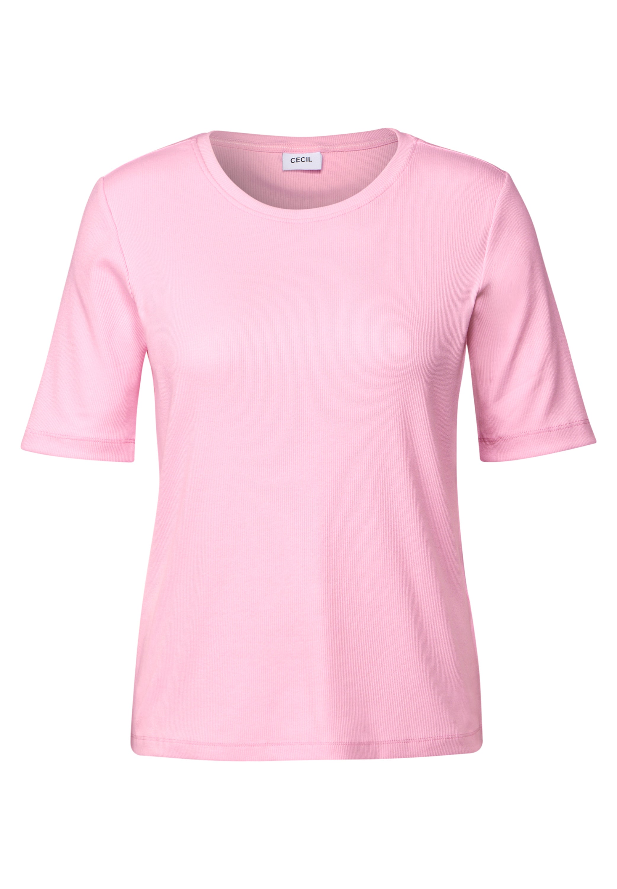 Basic Rippstruktur T-Shirt