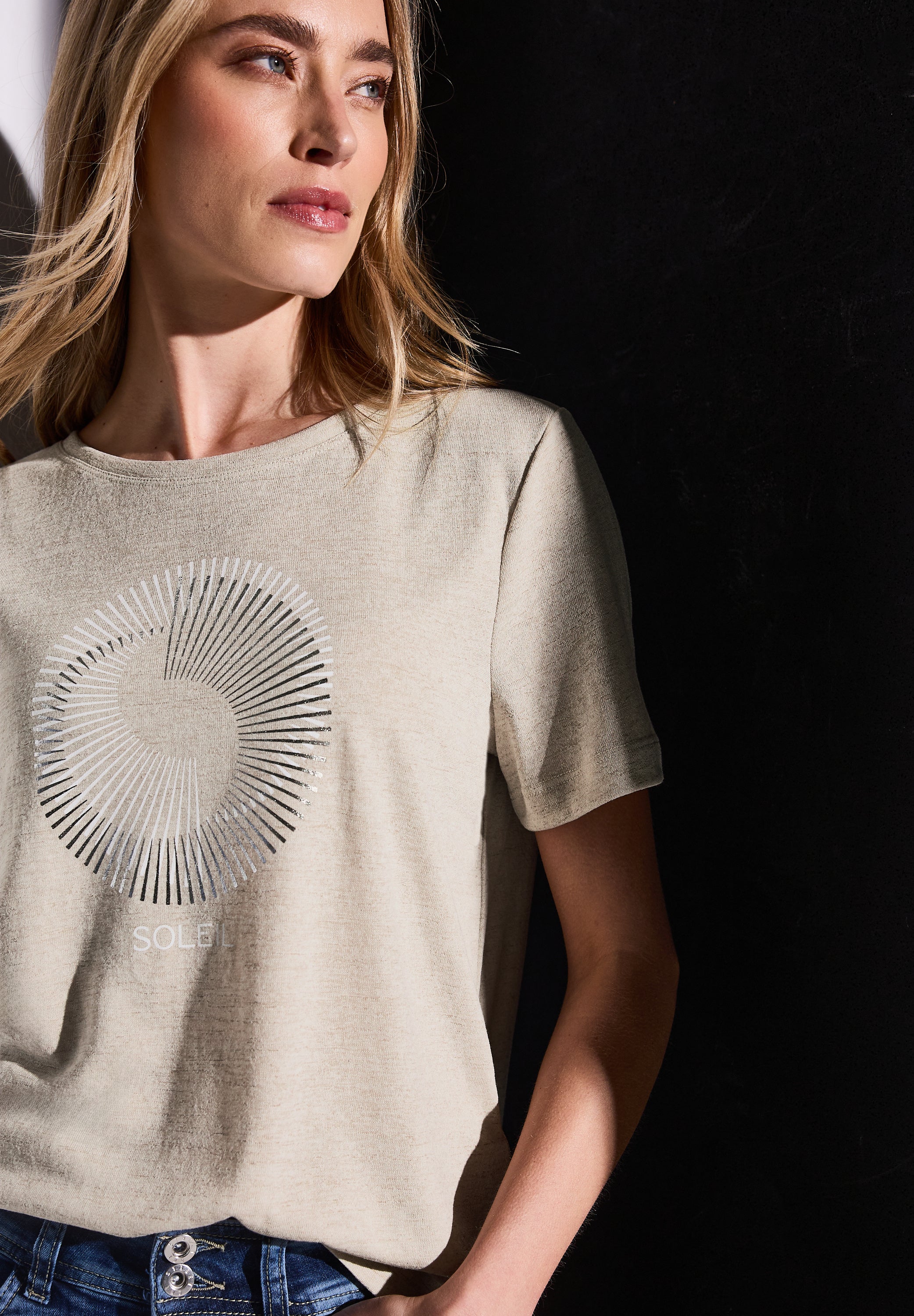 T-Shirt mit Folien-Print