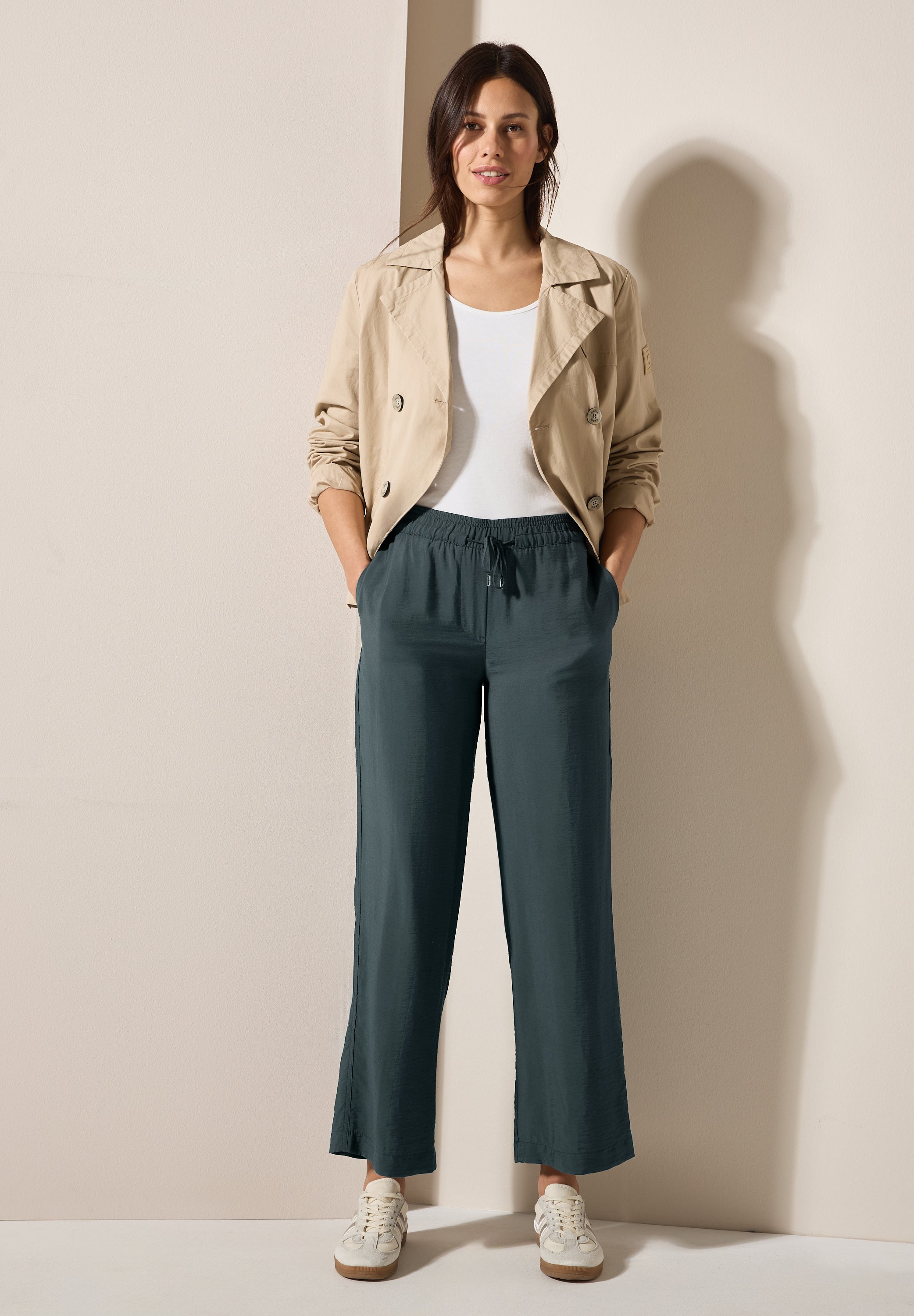 Wide Leg Strukturhose