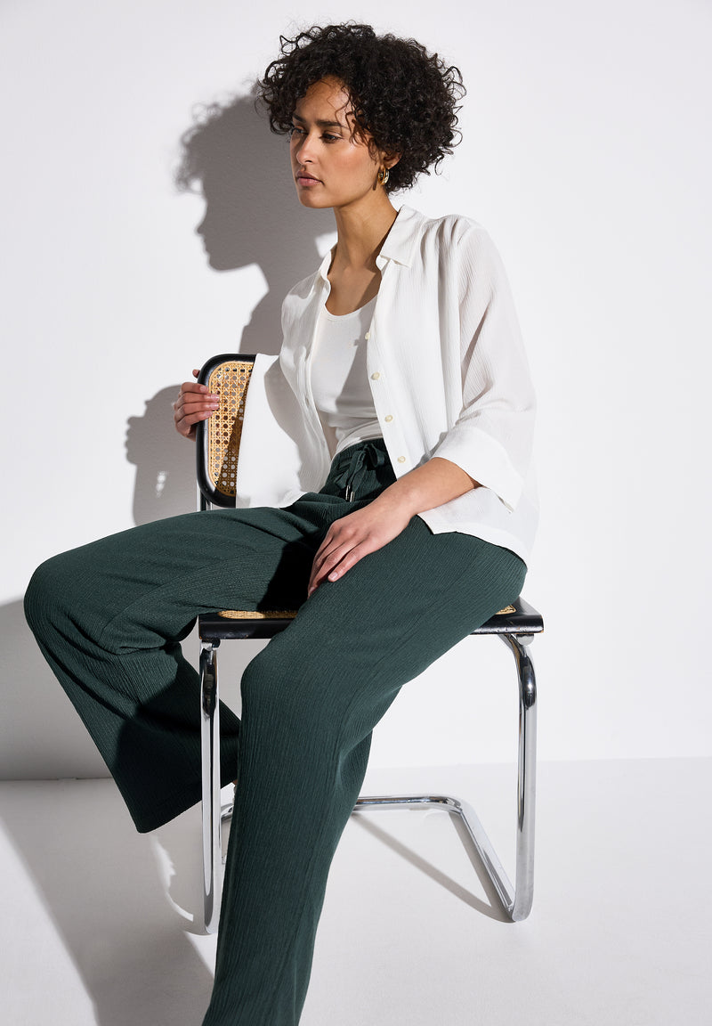 Wide Leg Hose mit Struktur