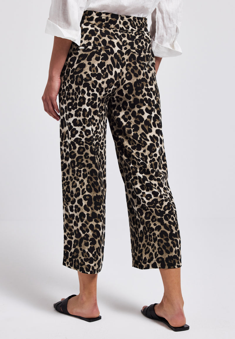 Gemusterte Wide Leg Hose
