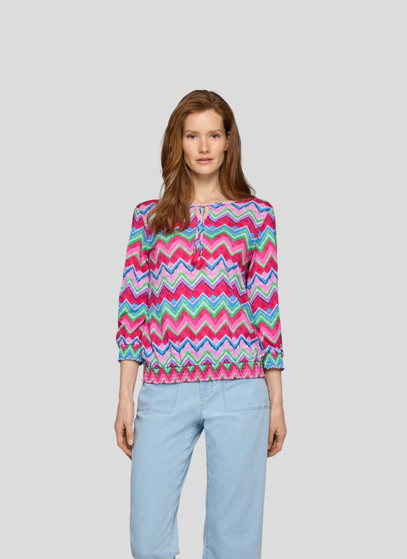 T-Shirt mit Tunikaausschnitt