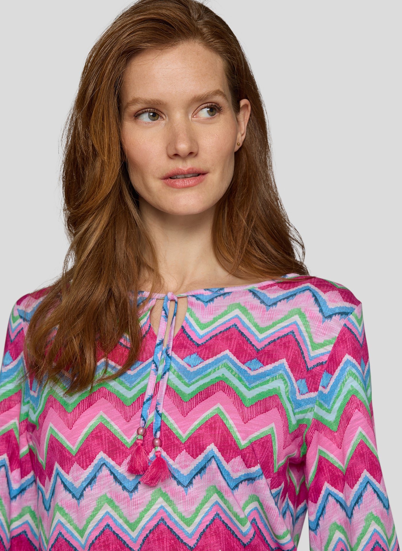 T-Shirt mit Tunikaausschnitt