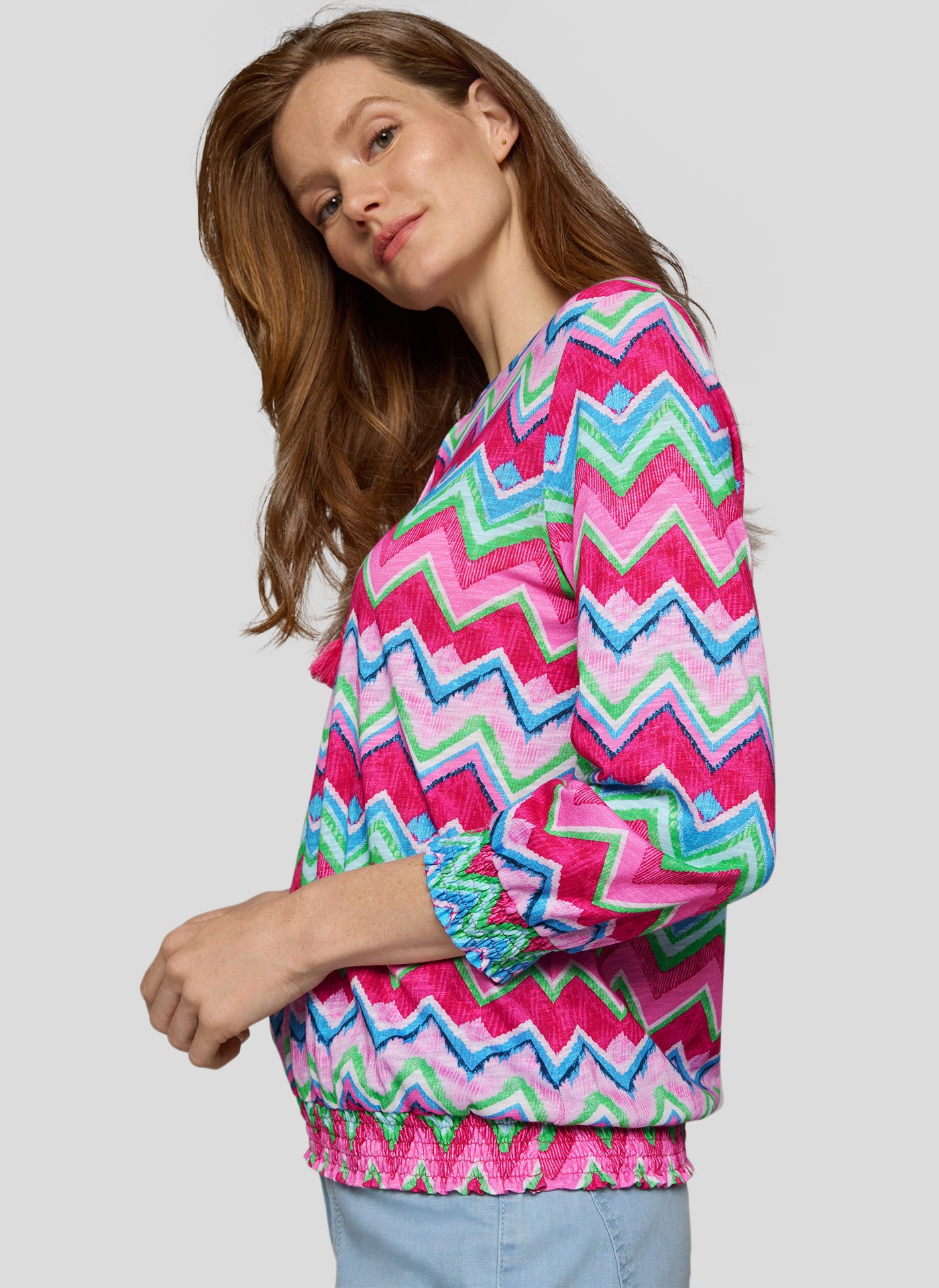 T-Shirt mit Tunikaausschnitt