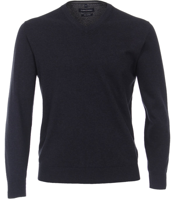 Pullover mit V-Ausschnitt uni 004430