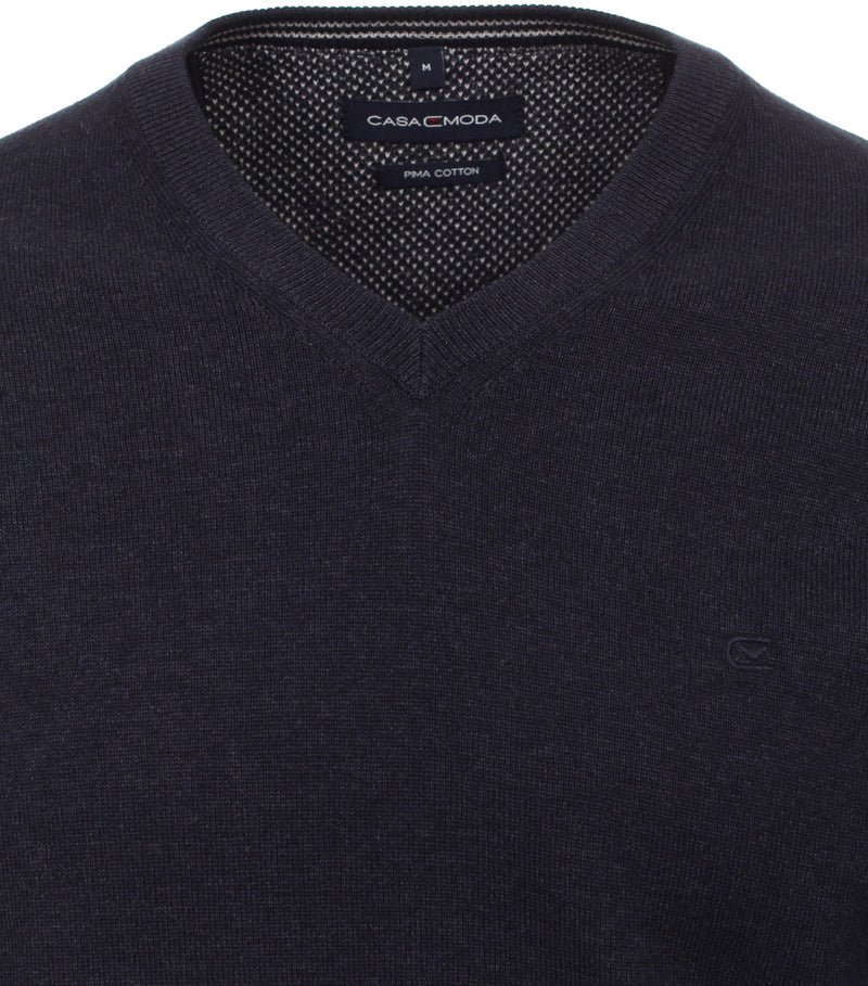 Pullover mit V-Ausschnitt uni 004430