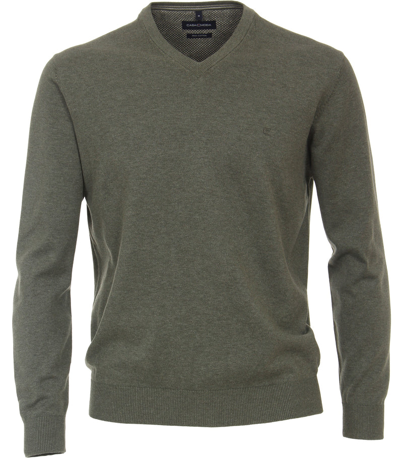 Pullover mit V-Ausschnitt uni 004430