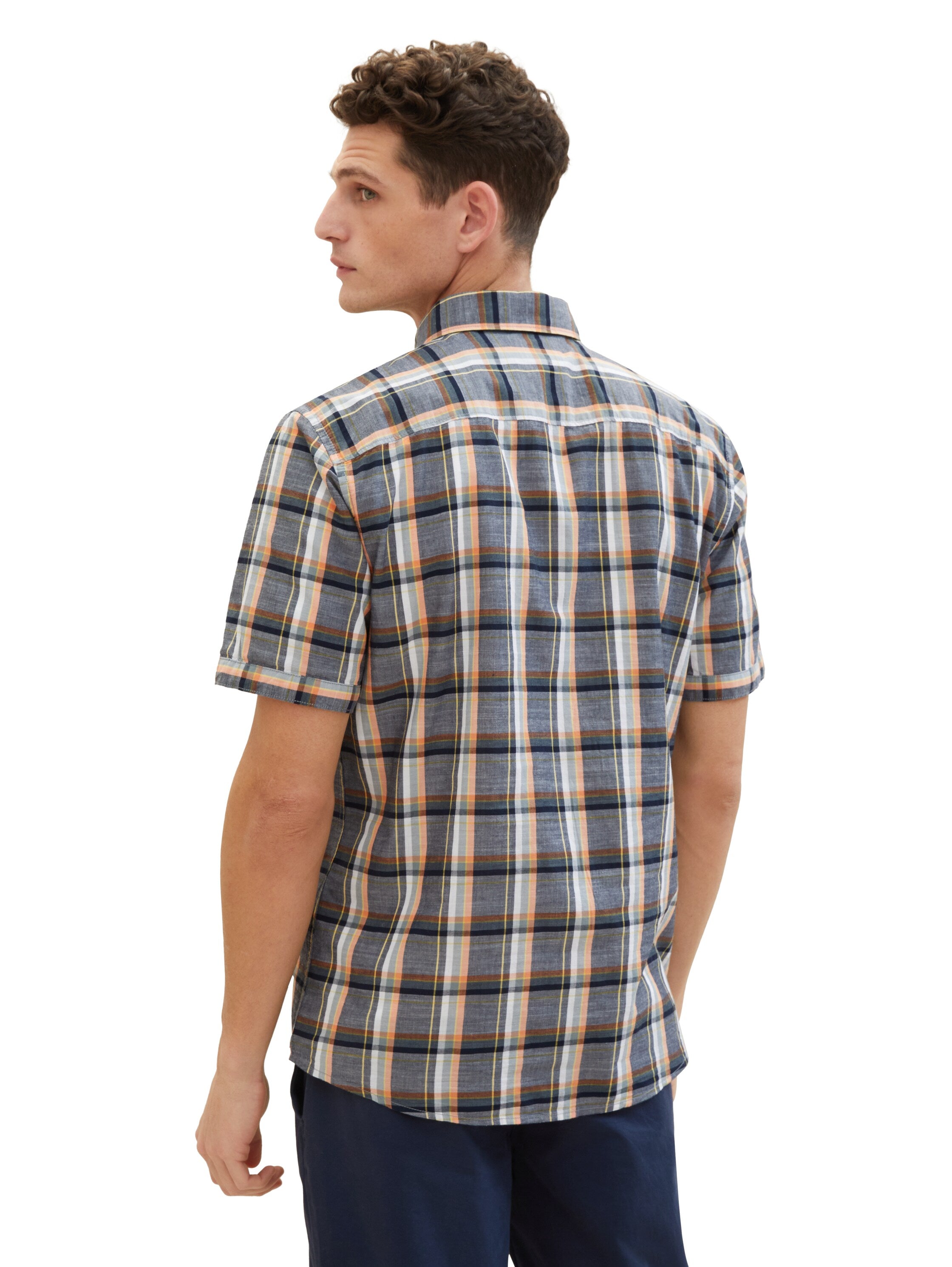checked slubyarn shirt