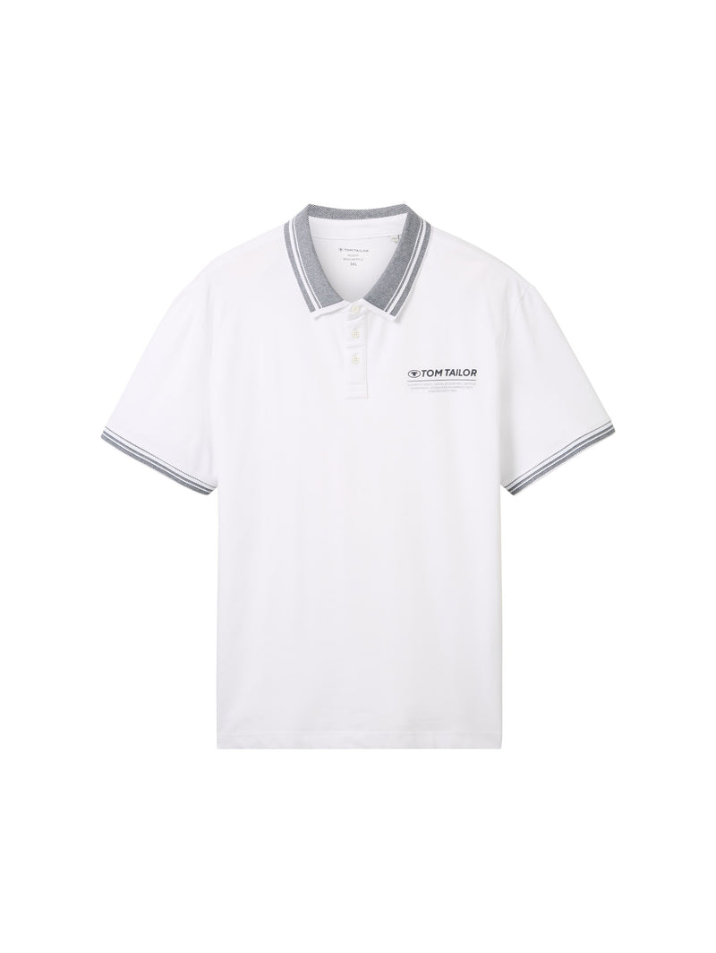 Plus - Poloshirt mit Logo Print