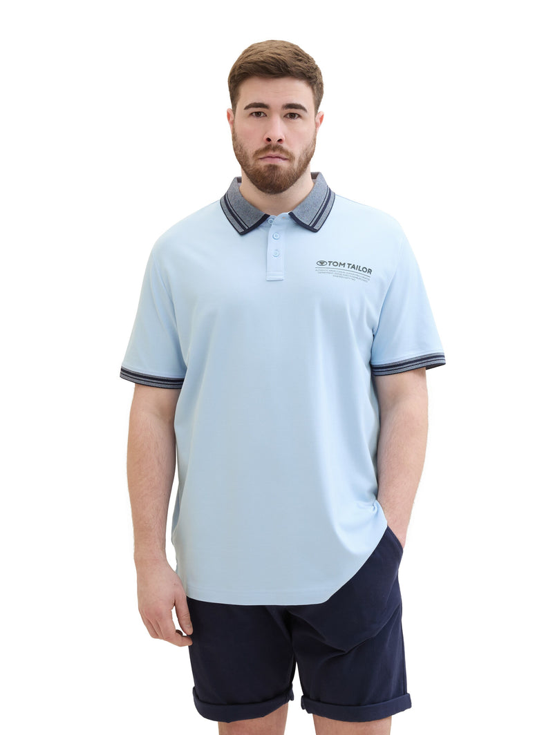 Plus - Poloshirt mit Logo Print