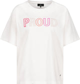 T-Shirt mit Pailletten Stickerei