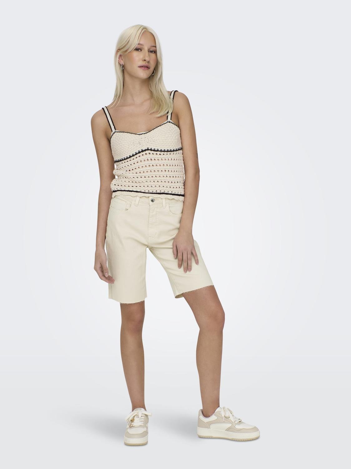 ONLMINNIE LIFE SL SWEETHEART TOP KNT