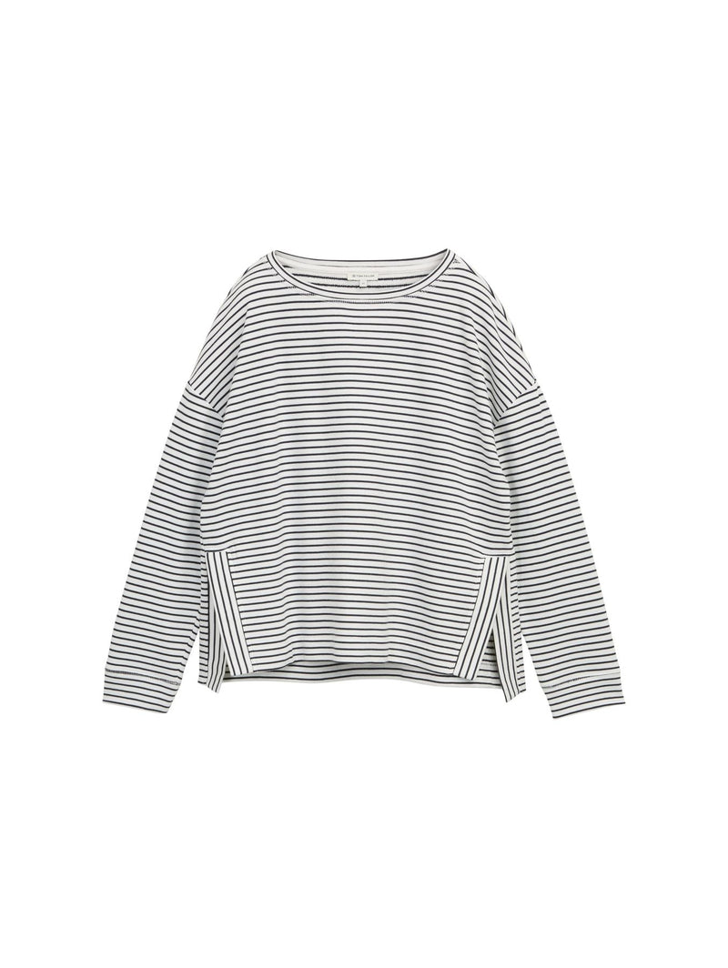 Sweatshirt mit Streifenmuster