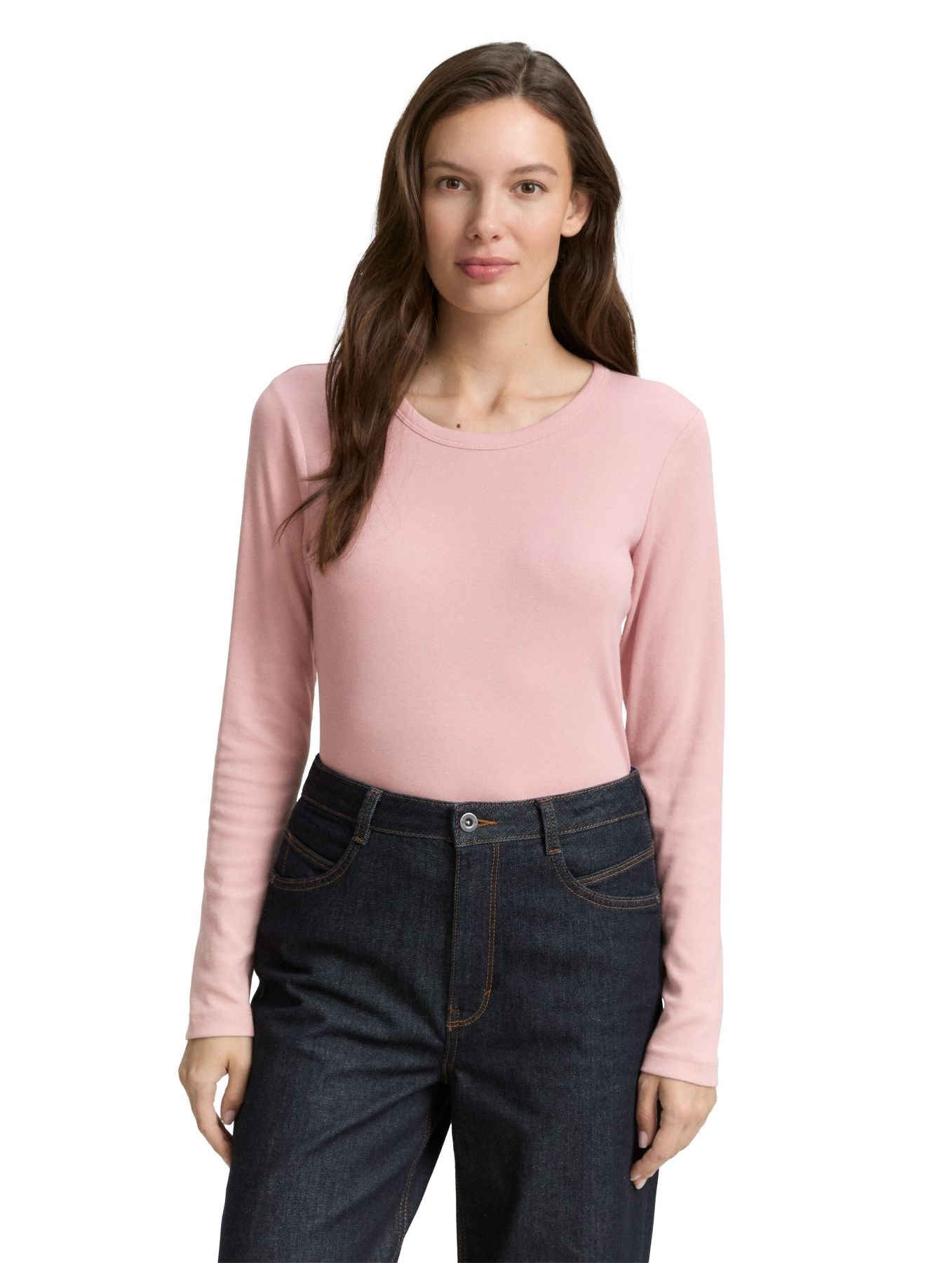 Basic Slim Fit Langarmshirt