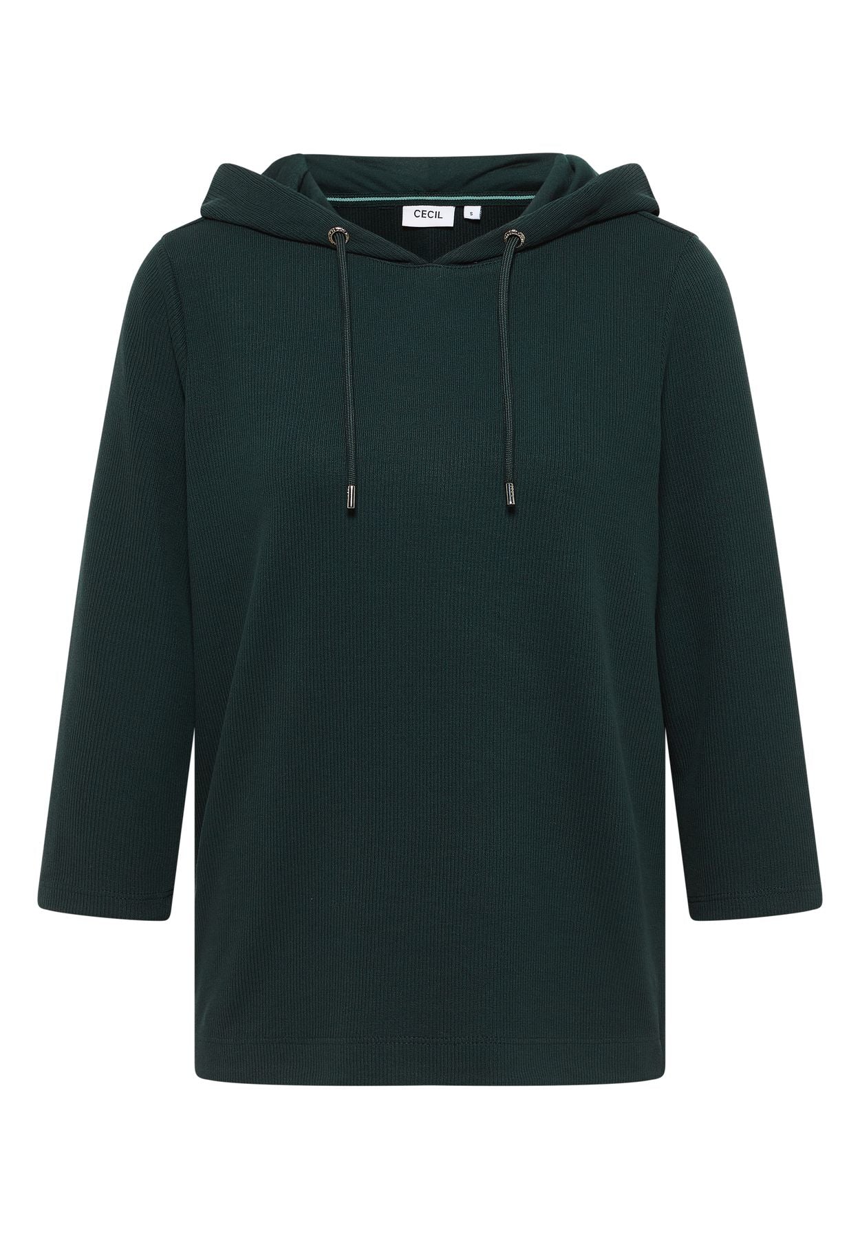 Hoodie Shirt in Rippstruktur