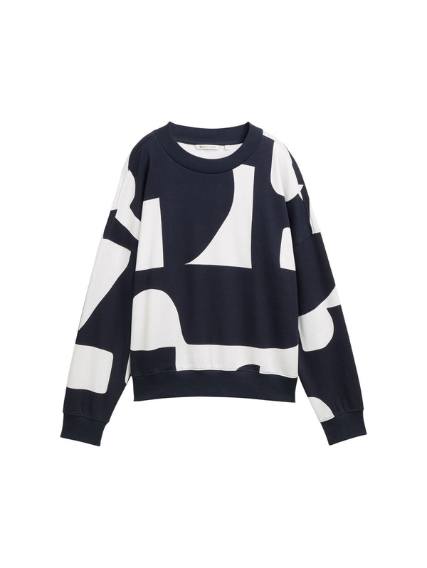 Loose Fit Sweatshirt mit Muster