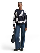 Loose Fit Sweatshirt mit Muster