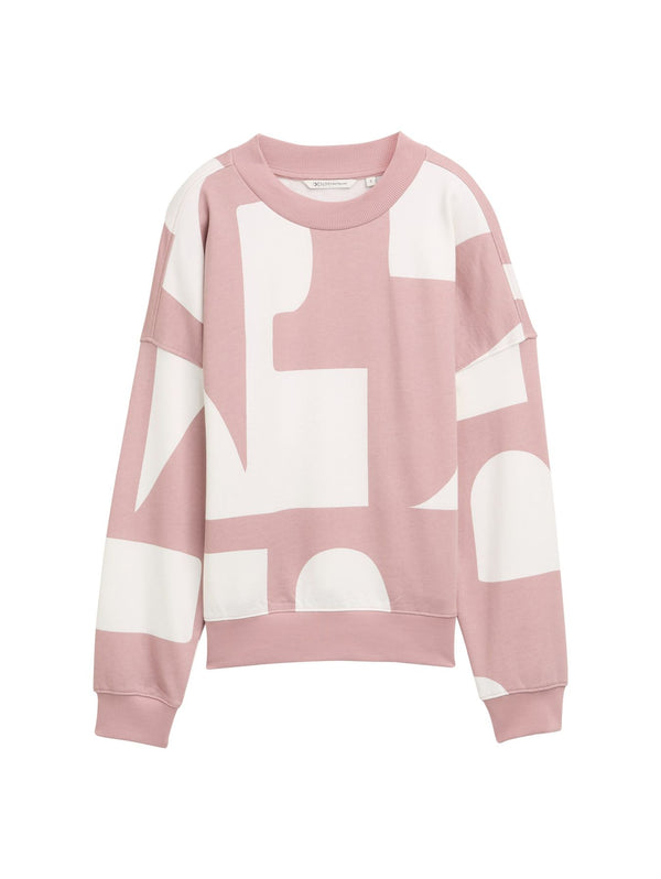 Loose Fit Sweatshirt mit Muster