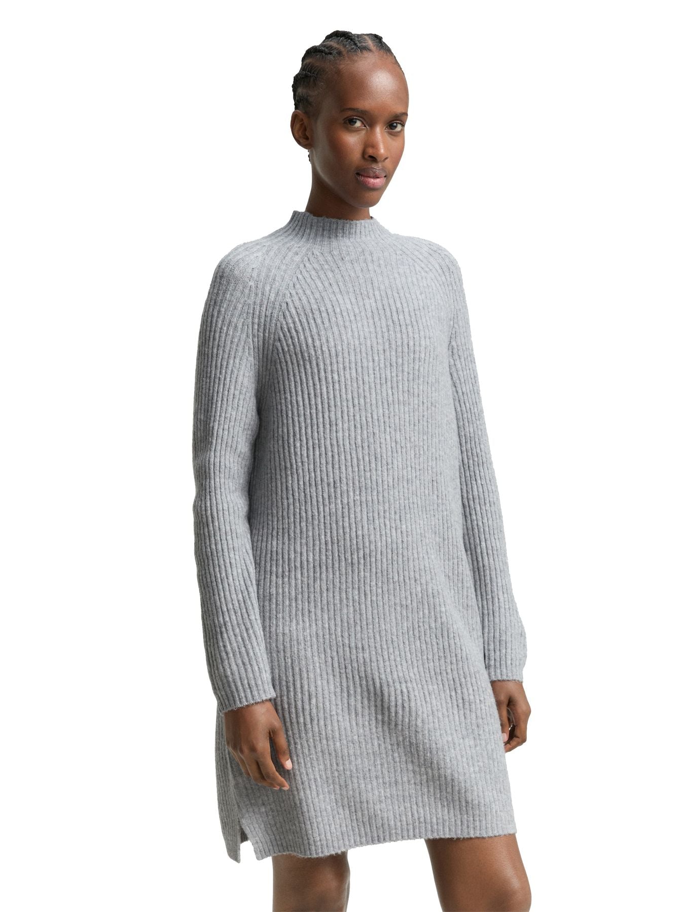 Strickkleid mit Stehkragen