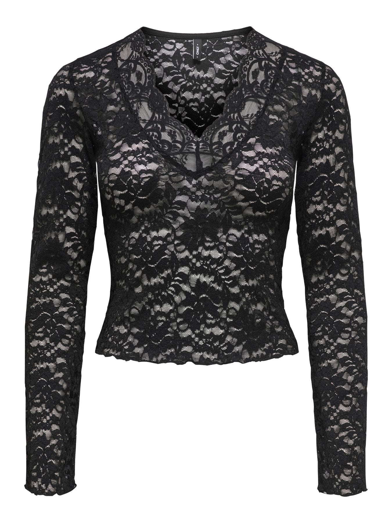 ONLNIKKA L/S LACE TOP JRS NOOS