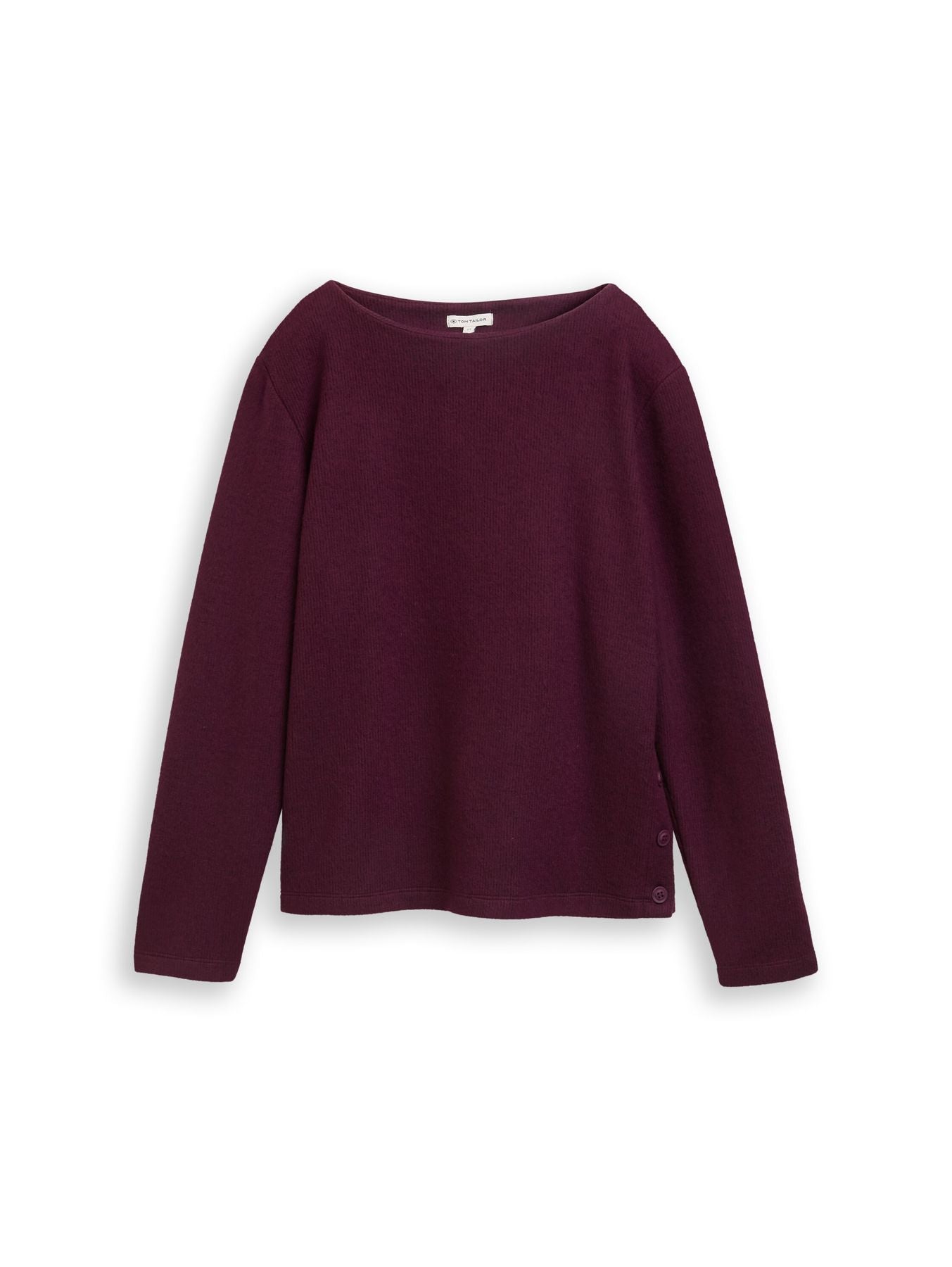 Soft-Touch Sweatshirt mit Knopf-Details