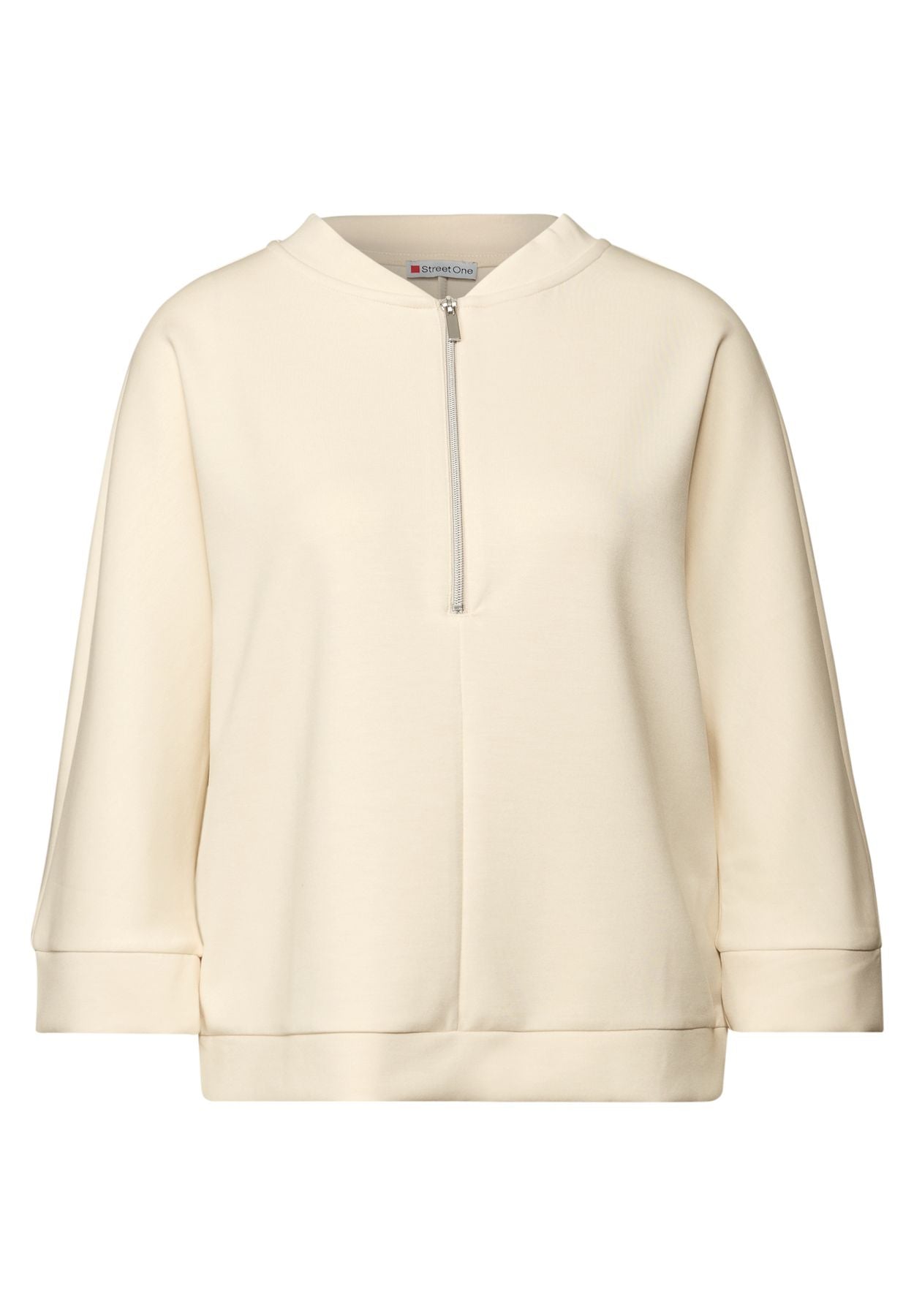 Silk-Look Shirt mit Zipper