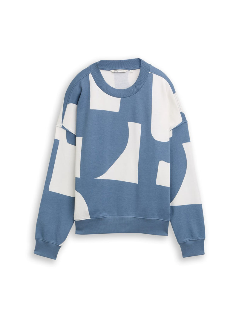 Loose Fit Sweatshirt mit Muster