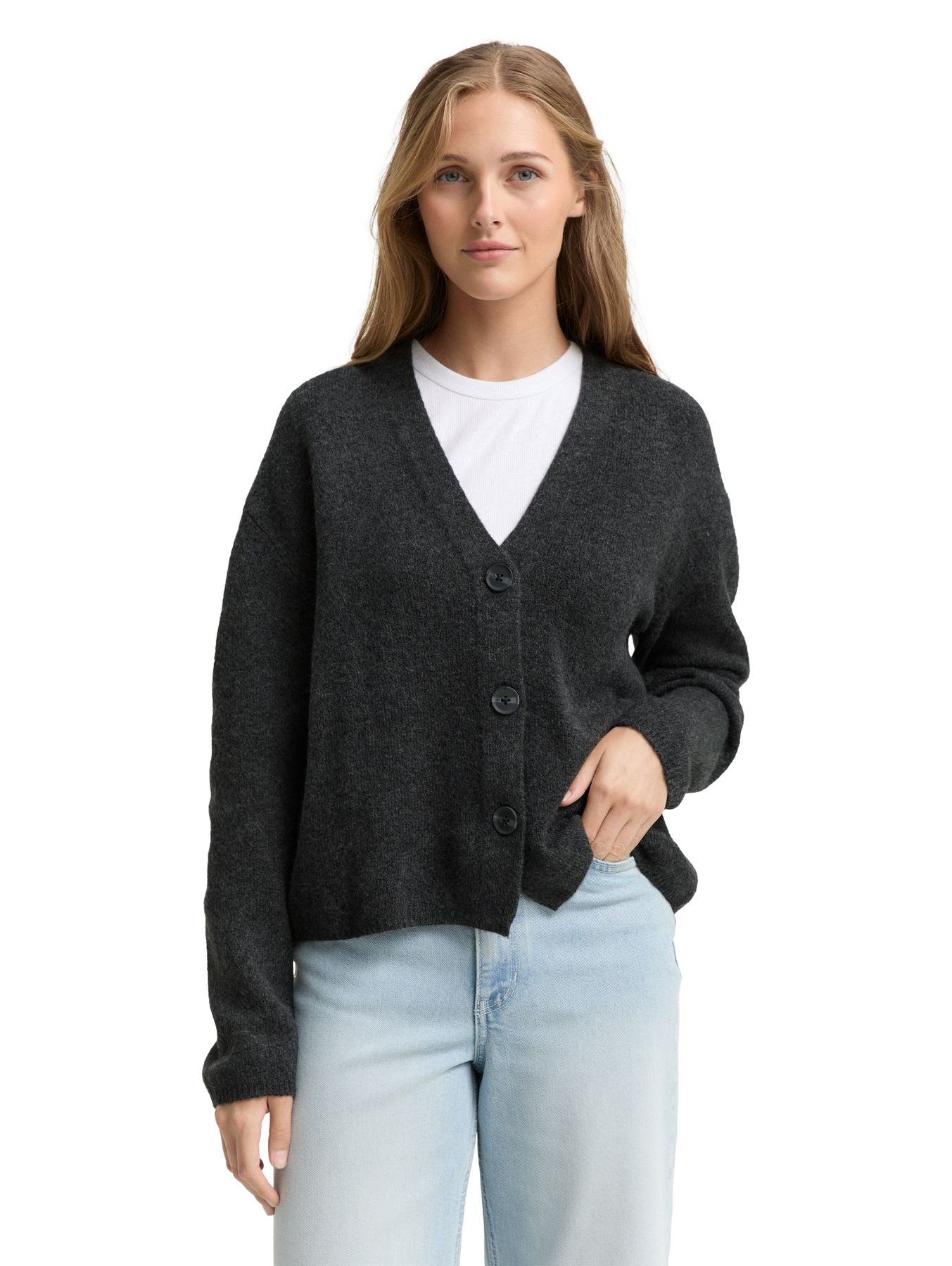 Cardigan mit V-Ausschnitt