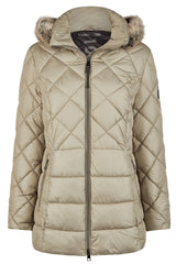 Jacke Down Free mit Kapuze und Webpelz