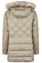 Jacke Down Free mit Kapuze und Webpelz