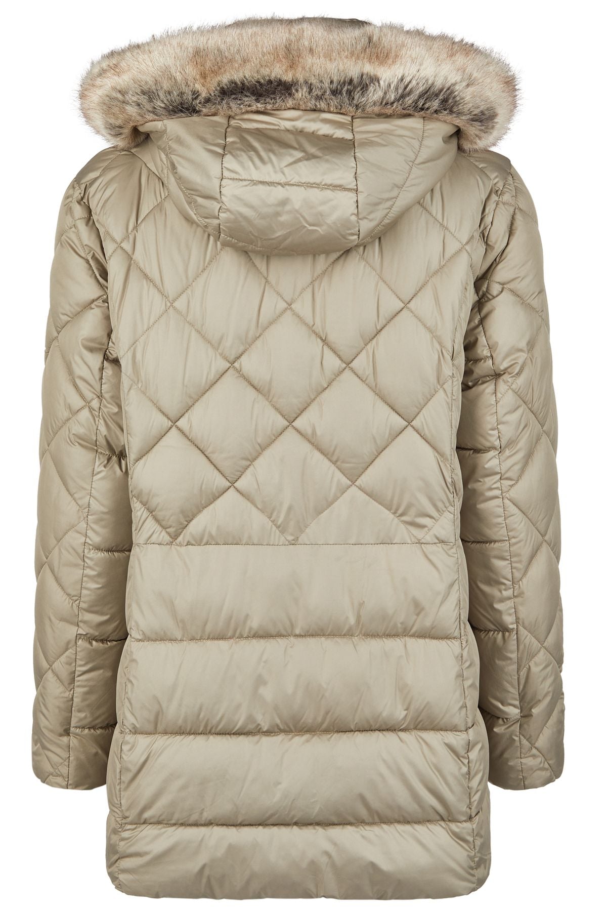 Jacke Down Free mit Kapuze und Webpelz