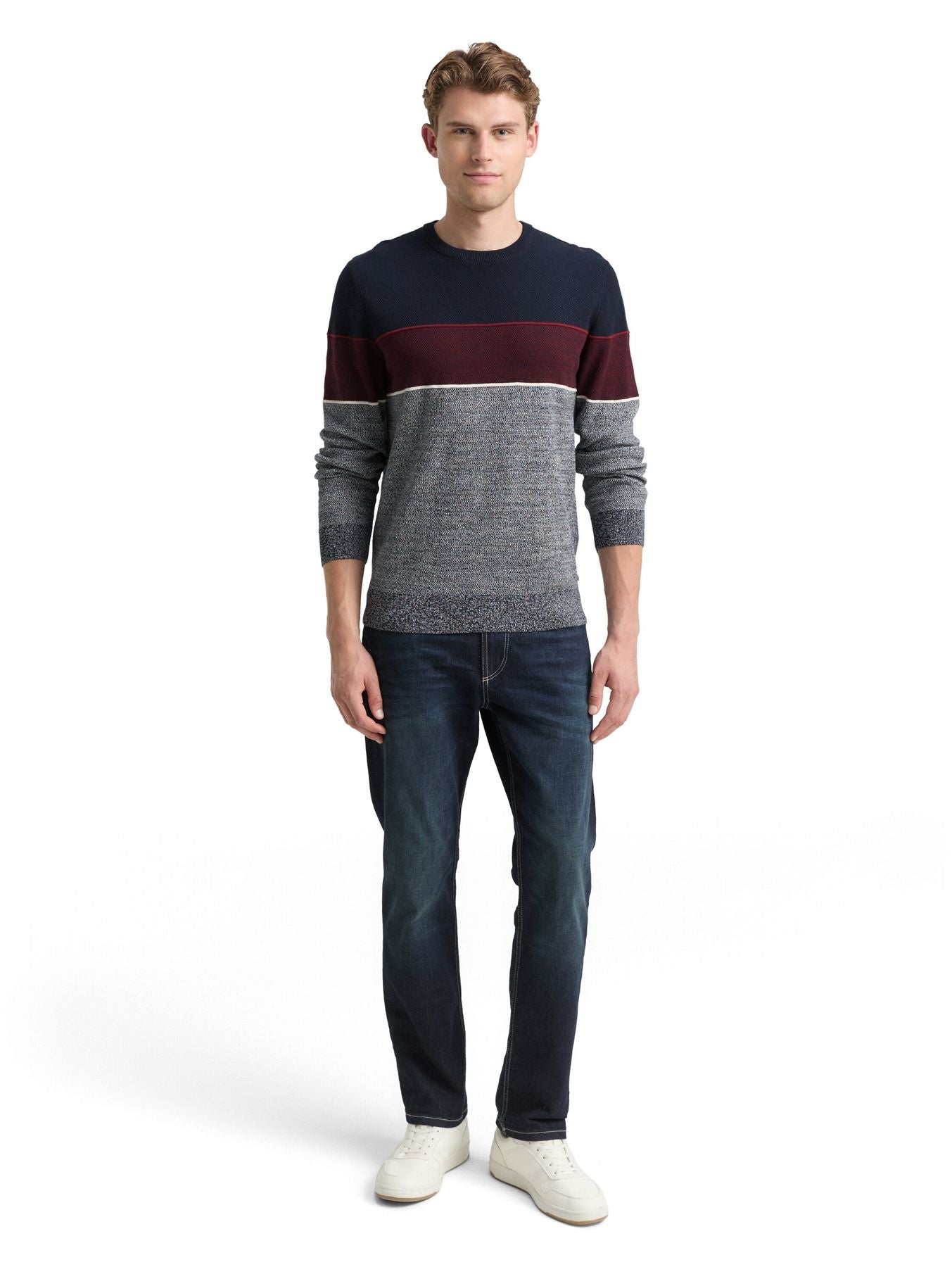 Strickpullover mit Colour Blocking