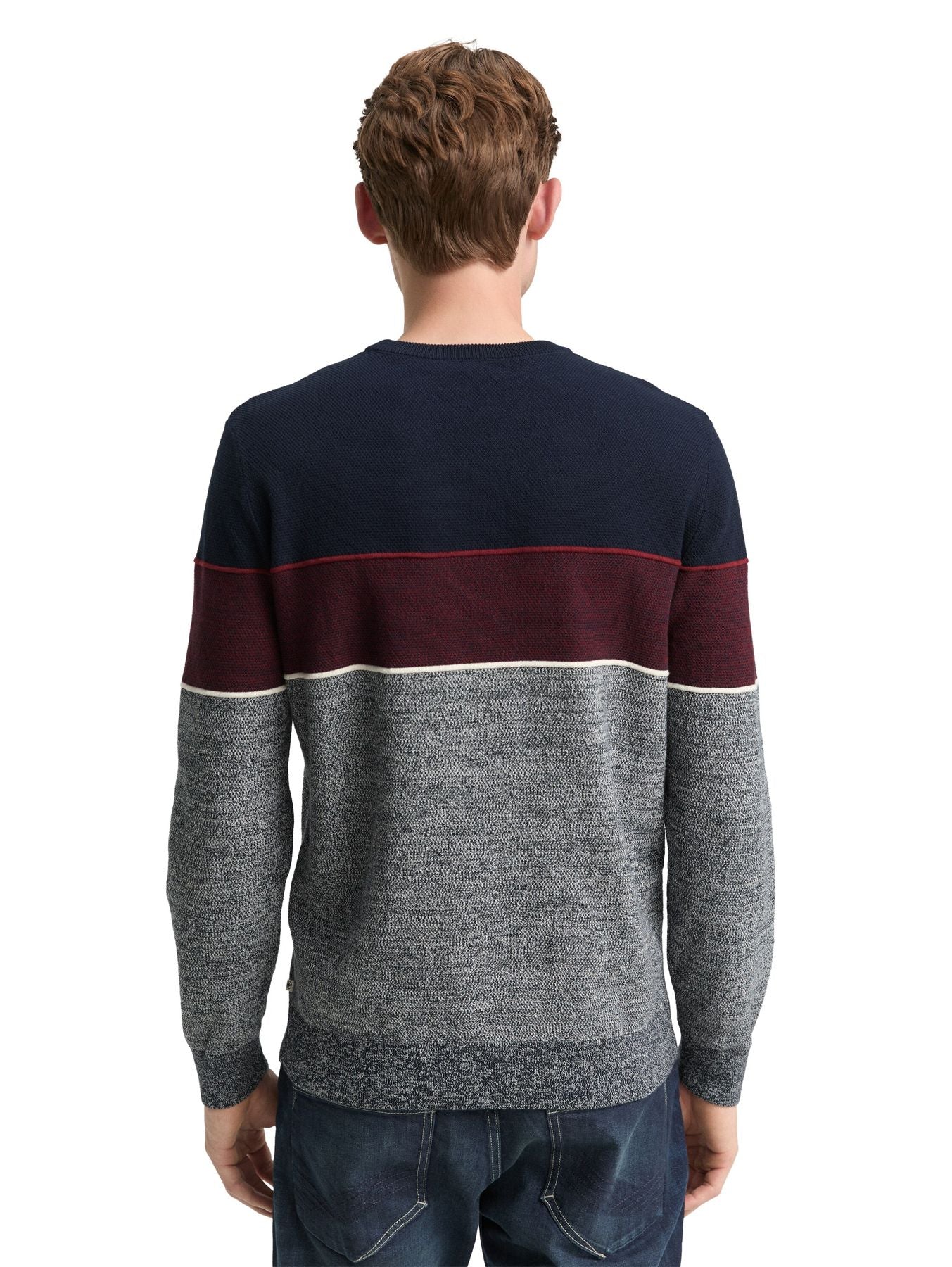Strickpullover mit Colour Blocking