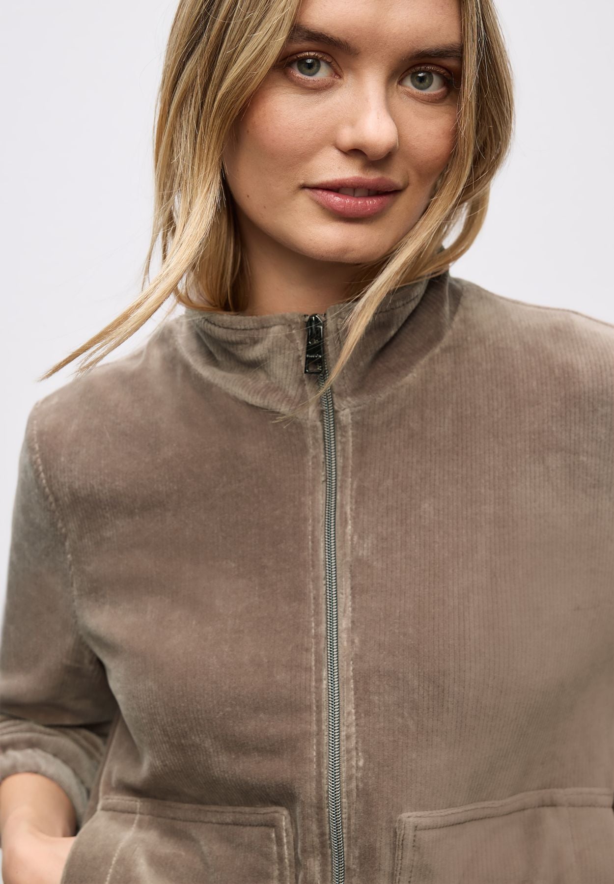 Cordjacke mit Zipper