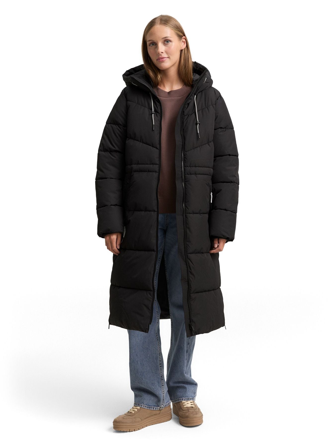 Puffer-Mantel mit Kapuze